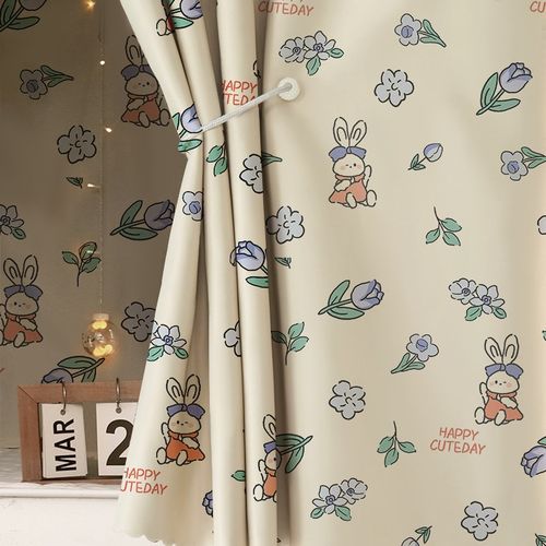 强遮光加厚床帘宿舍上铺大学寝室学生上下铺女帘子少女窗帘布日系