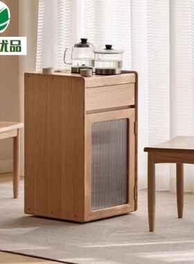 实木可移动茶水柜茶桌一体式泡茶桌客厅沙发边几小户型家用小茶台