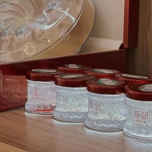 新款 40ml雪山玻璃鲜炖燕窝瓶200ml花胶鱼胶奶冻瓶商用打包空瓶