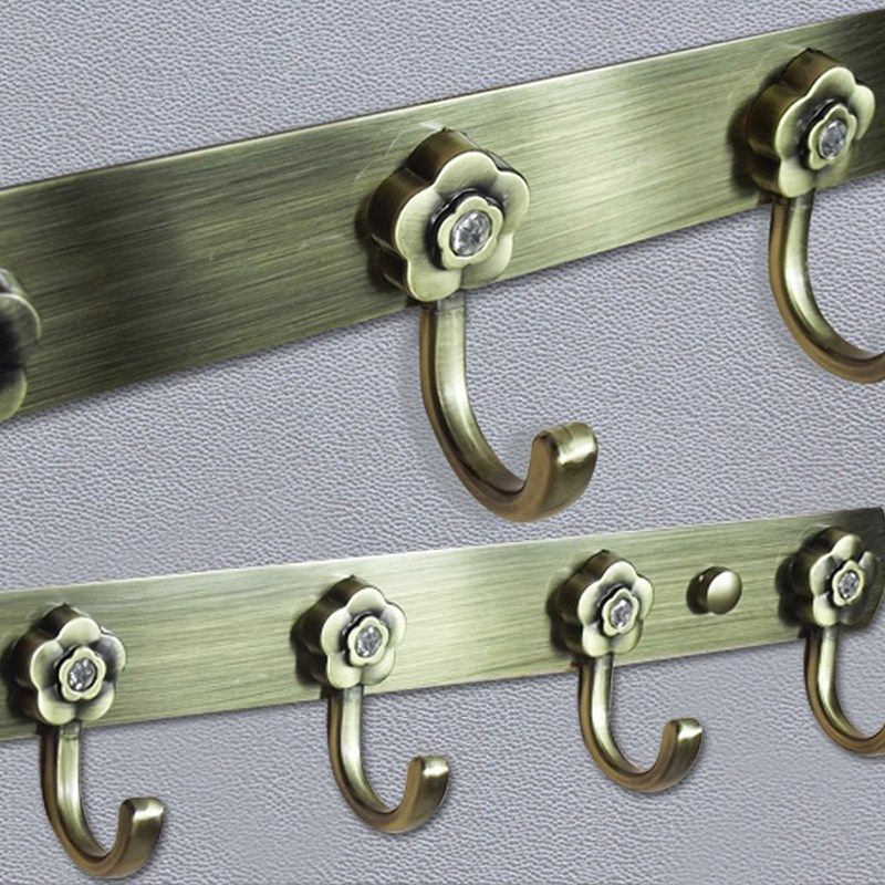 仿古欧式合金排钩强力承重挂衣钩墙壁衣帽挂钩门后排钩挂衣架,收纳整理,挂钩/粘钩,淘宝优惠券,粉丝福利购,淘宝优惠卷
