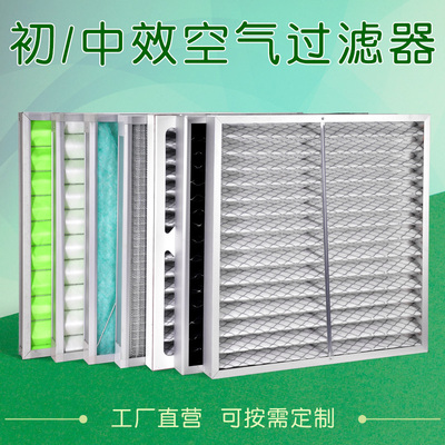 初效空气过滤器纸框板式全金属网新风中央空调机组尼龙灰尘g4滤网
