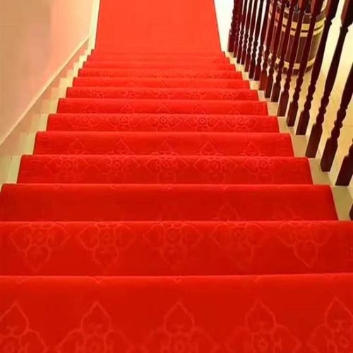 压花地毯PVC橡胶开业走廊加厚酒店舞台婚庆大红防滑门口防滑地垫