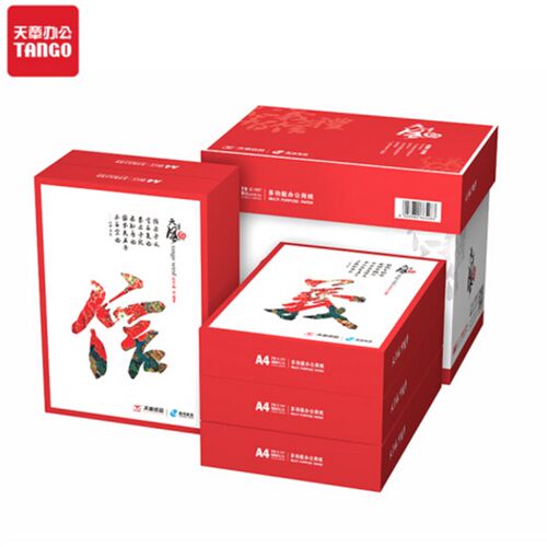 天章风A4纸打印复印纸 70g80克500页5包办公用纸A4打印白纸草稿纸