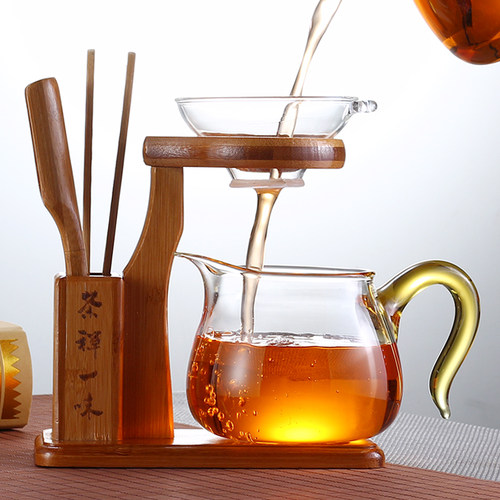 公道杯茶漏套装 加厚耐热分茶器 彩色把手均匀杯 茶海配件分茶杯