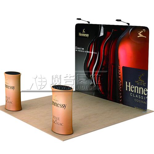 简快幕秀展架直型背景架广告背景墙布热转印展架铝合金简快展展架