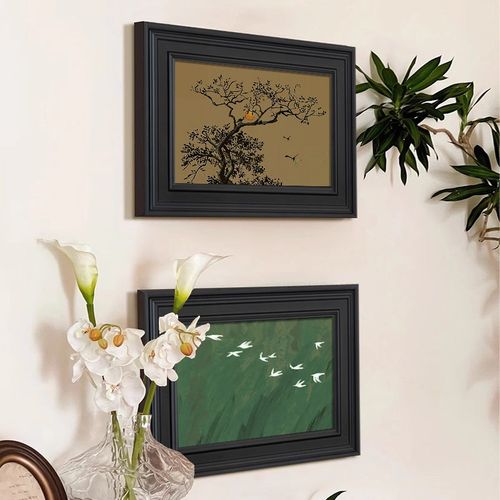 中古风玄关艺术高级感装饰画法式复古客厅沙发背景墙挂画软装壁画