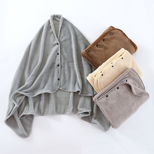 毛毯披肩毯秋冬保暖盖毯男生女生学生午睡毯颈肩保暖办公室毯子厚