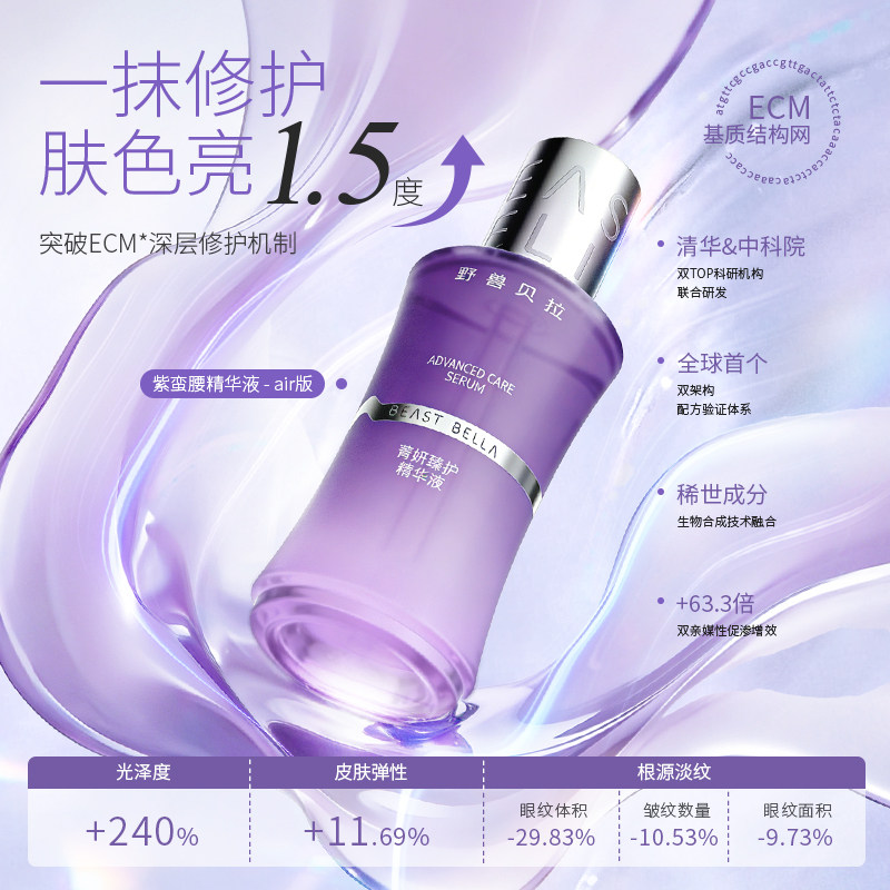 【野兽贝拉紫蛮腰air版】抗皱修护提亮菁妍臻护精华液 30岁内