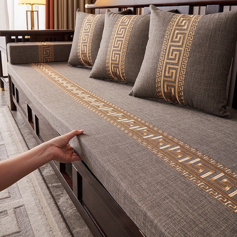 中式红木沙发垫老式实木三人椅子坐垫秋冬季定制高端罗汉床座垫子