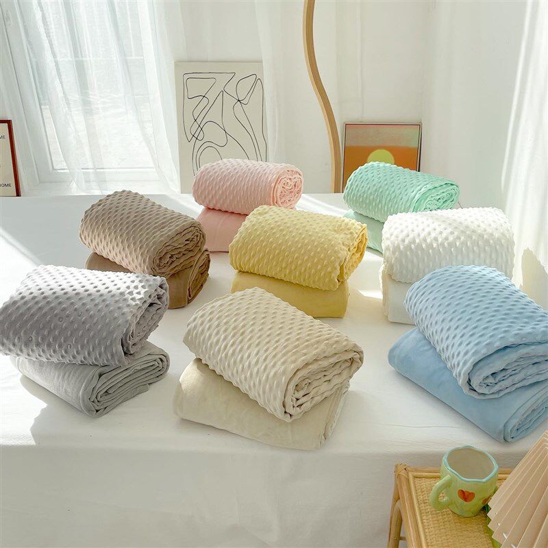 睡觉打豆豆!暖fufu豆豆绒床单床笠纯色韩风少女系毛绒冬天定制