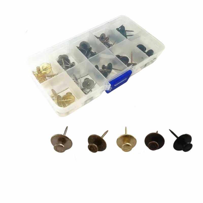 50 件盒装金属推销图片挂钩装饰钉子双头拇指钉用于墙壁挂件,汽车零部件/养护/美容/维保,补胎工具,淘宝优惠券,粉丝福利购,淘宝优惠卷