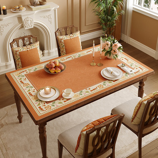 洛美丹顿复古皮革餐桌垫桌面保护垫隔热防水防油免洗家用桌布瑟琳