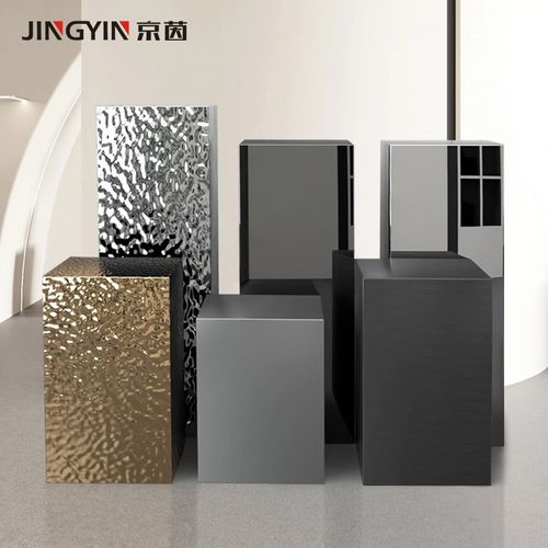 不锈钢创意雕塑落地展示台样板房壁龛极简装修底座摆件店橱窗装饰
