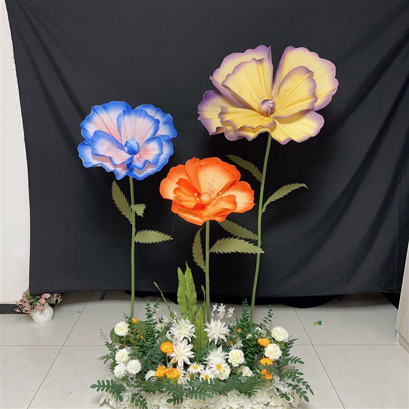 婚庆道具路引花泡沫纸花真丝网花摄影婚礼舞台布置橱窗装饰摆件