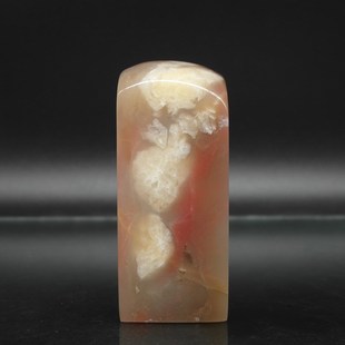 印石章料巴林石粉彩冻石印章篆刻石料29*29*69mm