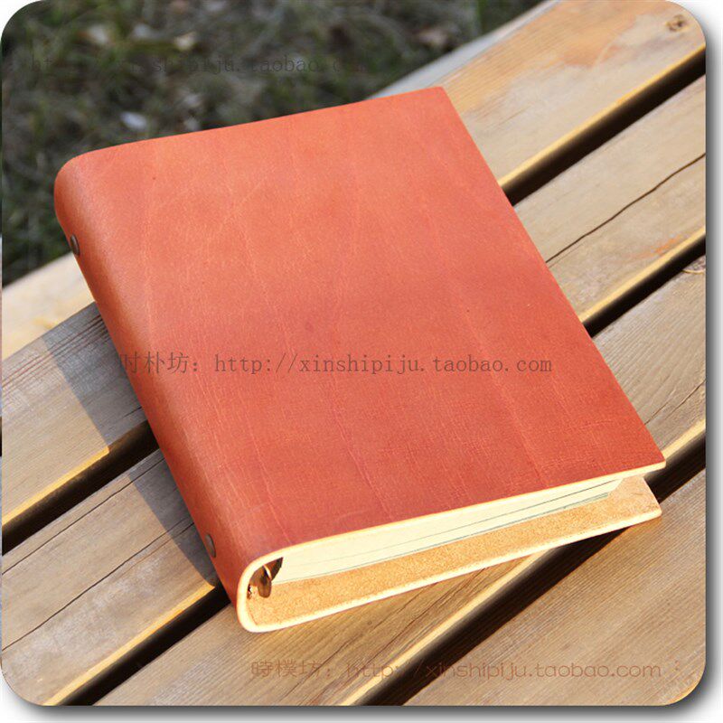 硬牛皮本A5本活页道林牛皮纸总裁办公会议记事本可增减更换本芯