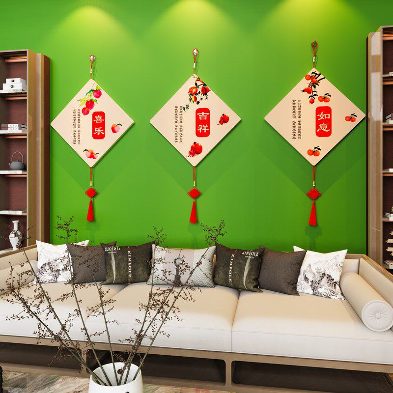 2025蛇新年电视大白墙面装饰上方挂件春节客厅沙发玄关背景墙壁画