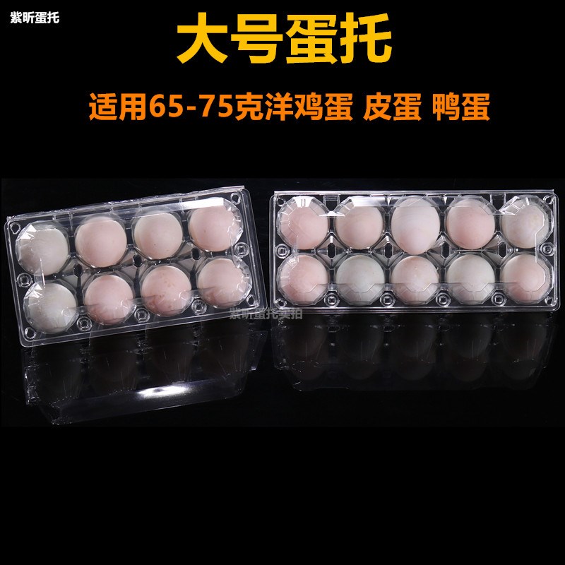 塑料鸡蛋托盘一次性10枚大号鸡蛋托透明皮蛋托8枚防震鸡蛋包装