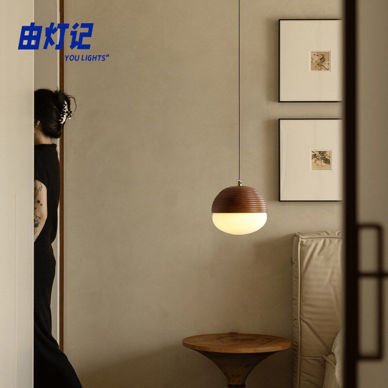 由灯记中古风卧室床头吊灯可升降复古侘寂风实木吧台衣帽间小吊灯,家装灯饰光源,床头/玄关/吧台/过道吊灯,淘宝优惠券,粉丝福利购,淘宝优惠卷