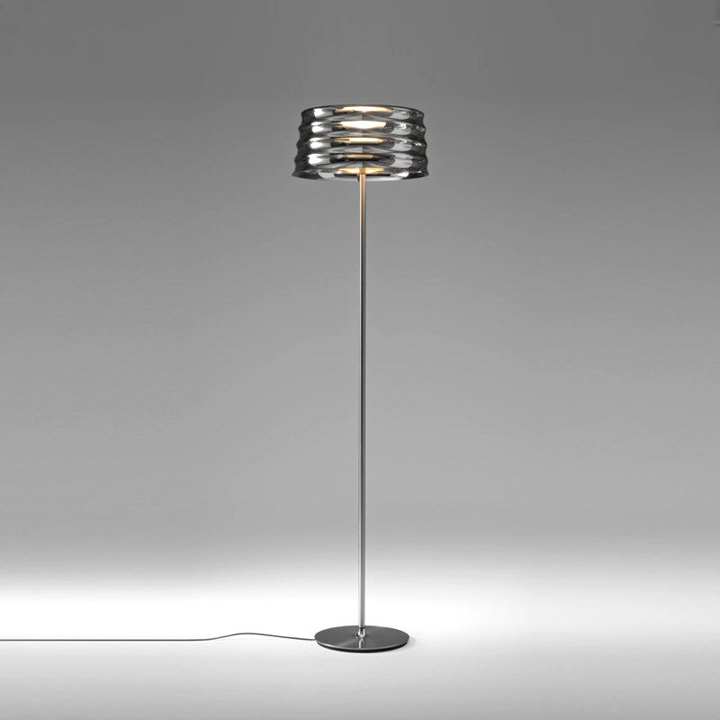 后现代风格电镀铬色玻璃灯罩落地灯 适用客厅卧室书房的创意装饰
