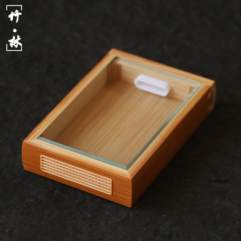 精品沪上名家小谭纯手工制作天然十几年老玉竹黄蛉鸣虫盒竹制虫具