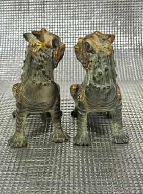 铜貔貅复古铜谛听一对做工精细包浆家居摆件装饰工艺品摆件