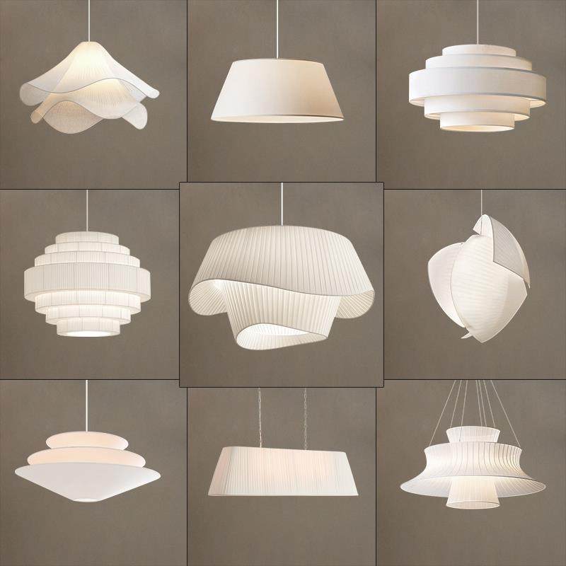 新中式吊灯奶油风北欧布艺个性现代简约餐厅民宿装饰大堂餐饮灯具,家装灯饰光源,智能吊灯,淘宝优惠券,粉丝福利购,淘宝优惠卷