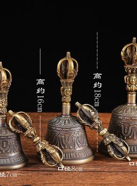尼泊尔青铜铃声音空灵藏传佛寺用品五股金刚铃杵金刚铃