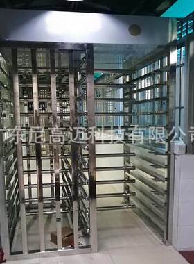 监狱防尾随全高栅栏滚闸门 304不锈钢十字转闸龙岩立式等高栅栏閘