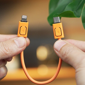 挂绳超级快充线适用于苹果华为type c短线mini通用数据线迷你USB C安卓快充线挂绳