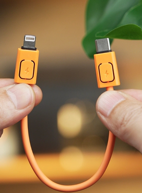 挂绳超级快充线适用于苹果华为type-c短线mini通用数据线迷你USB-C安卓快充线挂绳