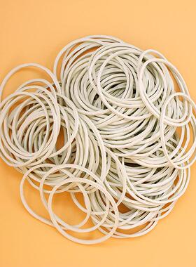 白色橡皮筋不掉色皮筋高弹力橡胶圈耐拉牛皮筋38*1.4橡皮圈