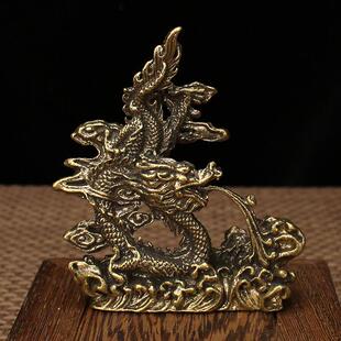 唐腾全黄铜龙戏水摆件墨斗喜上枝头金龙鱼摆件礼品居家办公小摆件