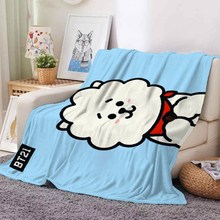 DIY珊瑚绒毯卡通bt21毛毯法兰绒毛毯午睡毯空调毯