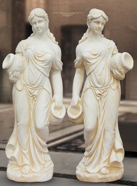 欧式人物雕像创意家居软装大型雕塑酒店门口迎宾装饰艺术品摆件