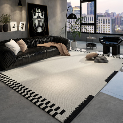 奶油风客厅地毯卧室防滑床边毯可裁剪家用沙发茶几地垫踏踏米垫子