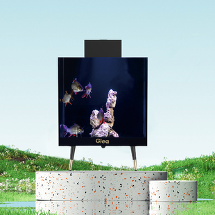 高逸鱼缸悠然桌面边几超白玻璃水草缸落地免换水家用懒人水族箱