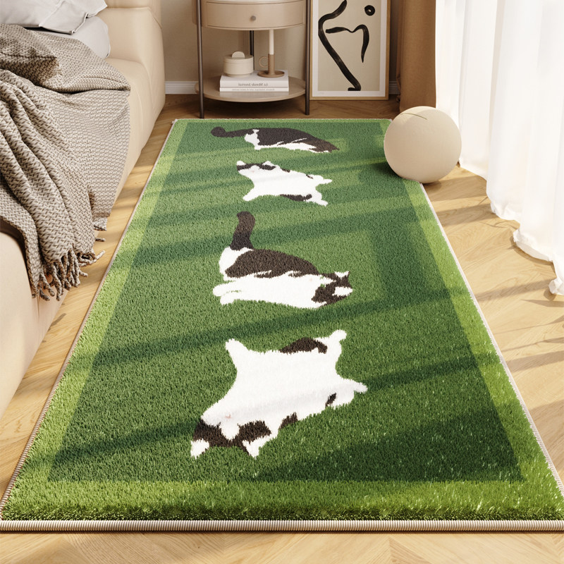 卡通主卧床边地毯卧室客厅地毯飘窗垫子长条加厚毛绒可擦洗床前毯,居家布艺,地毯,淘宝优惠券,粉丝福利购,淘宝优惠卷