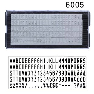 橡胶字粒数字字母组合印章可调节 6005印字版 Trodat卓达6003 6004