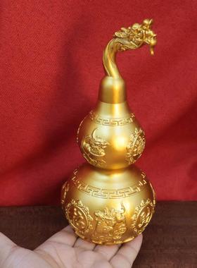 黄铜龙头貔貅招财葫芦铜葫芦铜摆件家居客厅玄关办公室摆设工艺品