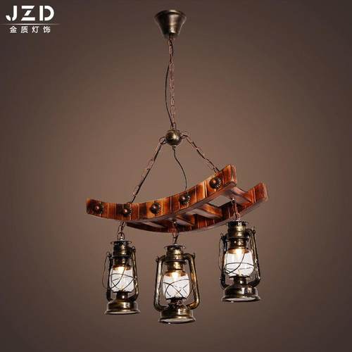 工业风复古吊灯 餐厅咖啡厅服装店LED吊灯 个性创意铁艺竹子吊灯