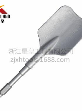 星皇0810 长六角电镐铲子破碎凿子 加宽加长大扁铲 17*400*125MM