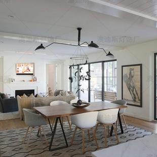 客厅吊灯 现代简约鸭嘴卧室创意个性 loft张牙舞爪吸顶灯 北欧风格