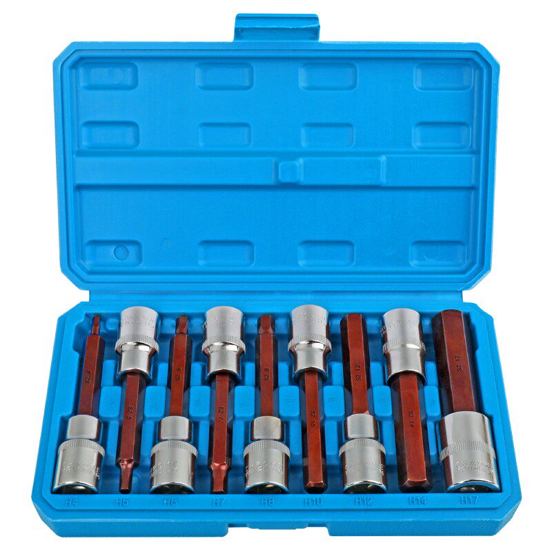 内六角套筒电动内六角扳手内六角头加长旋具套筒风炮批头工具套装