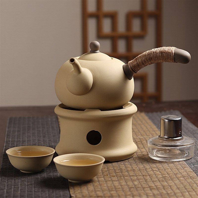 紫砂加热烧茶壶茶道煮茶器玻璃陶瓷茶炉茶壶蜡烛灯底座茶具酒精炉