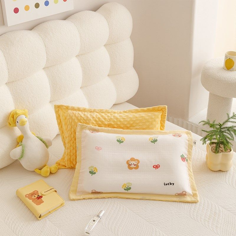 秋冬全棉纱布豆豆绒卡通儿童枕套  儿童信封式保暖幼儿单只枕头罩,床上用品,枕套,淘宝优惠券,粉丝福利购,淘宝优惠卷