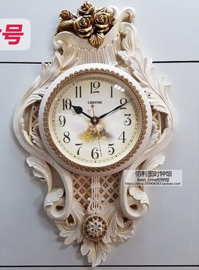 客厅大气挂钟欧式复古钟表时尚个性豪华墙面装饰静音挂表家用壁钟