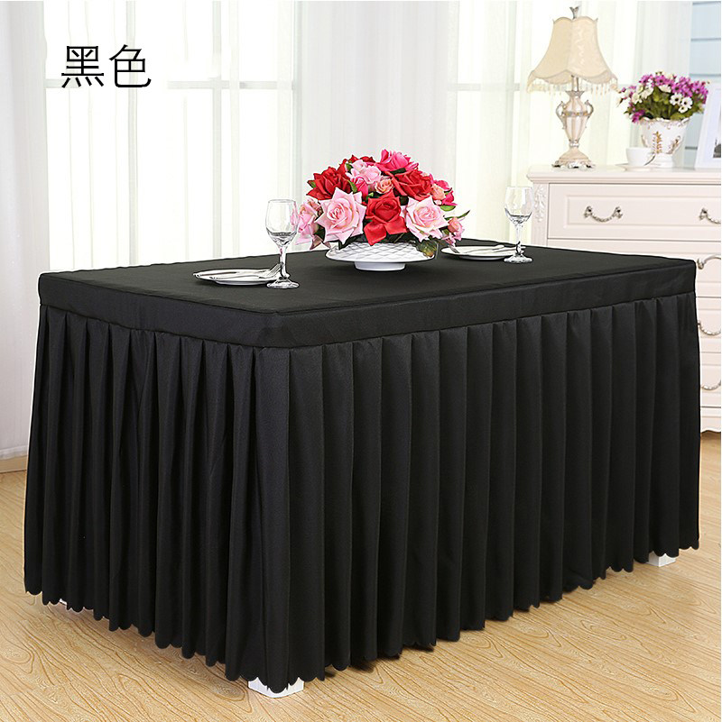 定制酒店会议桌布桌裙布艺活动办公签到台布黑色长条台围裙桌套罩,居家布艺,桌布,淘宝优惠券,粉丝福利购,淘宝优惠卷