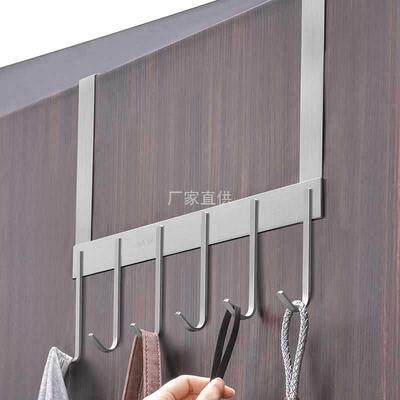 304不锈钢门后挂钩免打孔挂衣架无痕门背式置物架门上挂衣钩