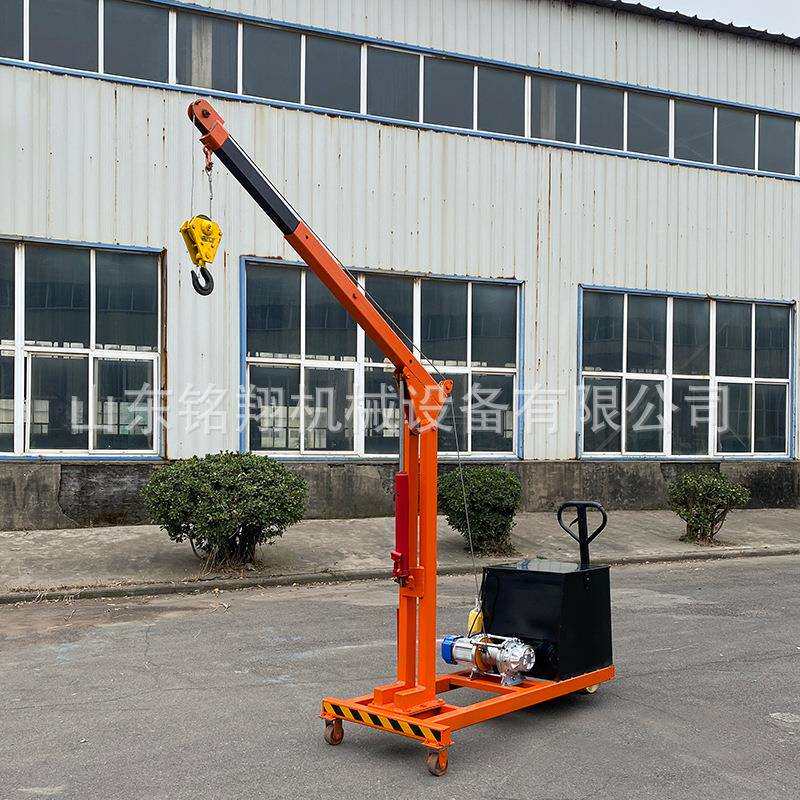 华鲁铭翔车间仓库用单臂吊可移动平衡重式行走吊装机 模具小吊车
